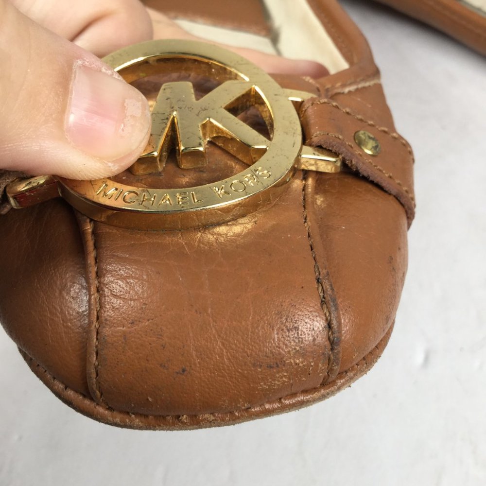 Michael Kors Leather Brown Flats Size 7 - Picture 7 of 12